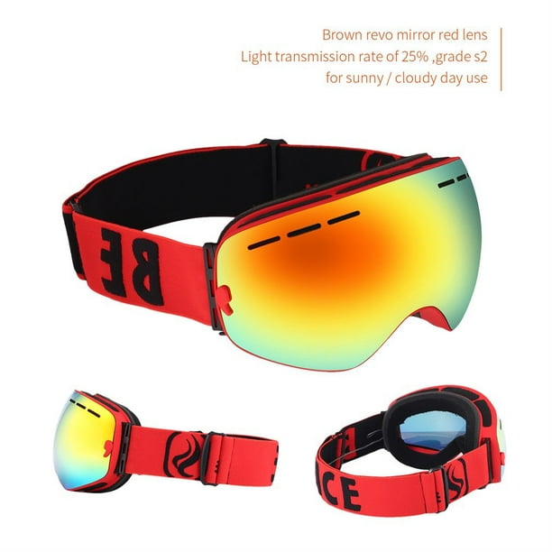 US Ski Snowboard Snowmobile Frameless Goggles Magnet Lens UV400 Protection HOT~